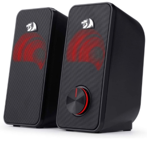 RedRagon Stentor Stereo Gaming Speaker w/Red Backlight - Picture 2 of 5